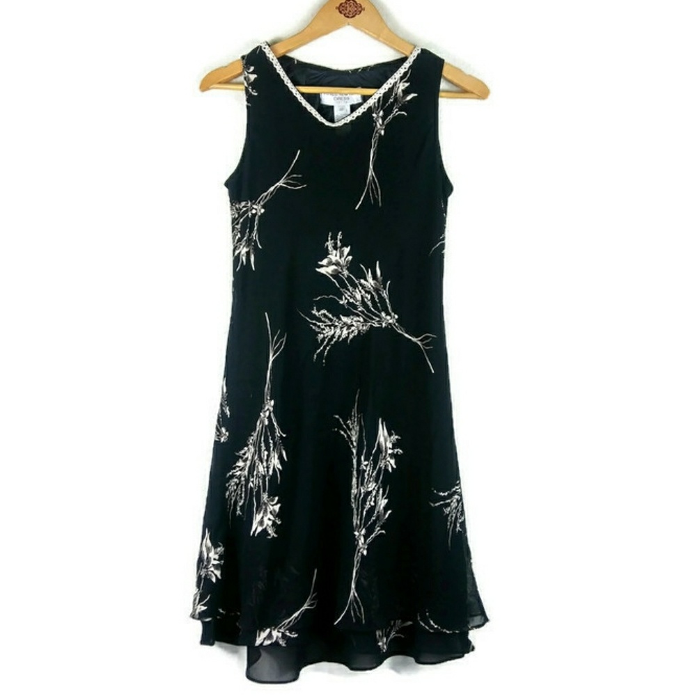 Jones New York Black Sleeveless Lined Dress